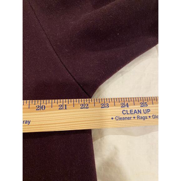 Herman Kay Women's Wool Blend Coat 8P Hooded Button Front Plum Purple - Picture 10 of 10